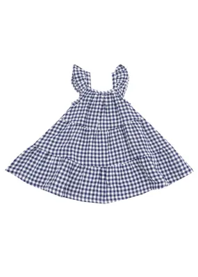 Twirly Sundress - Navy Gingham