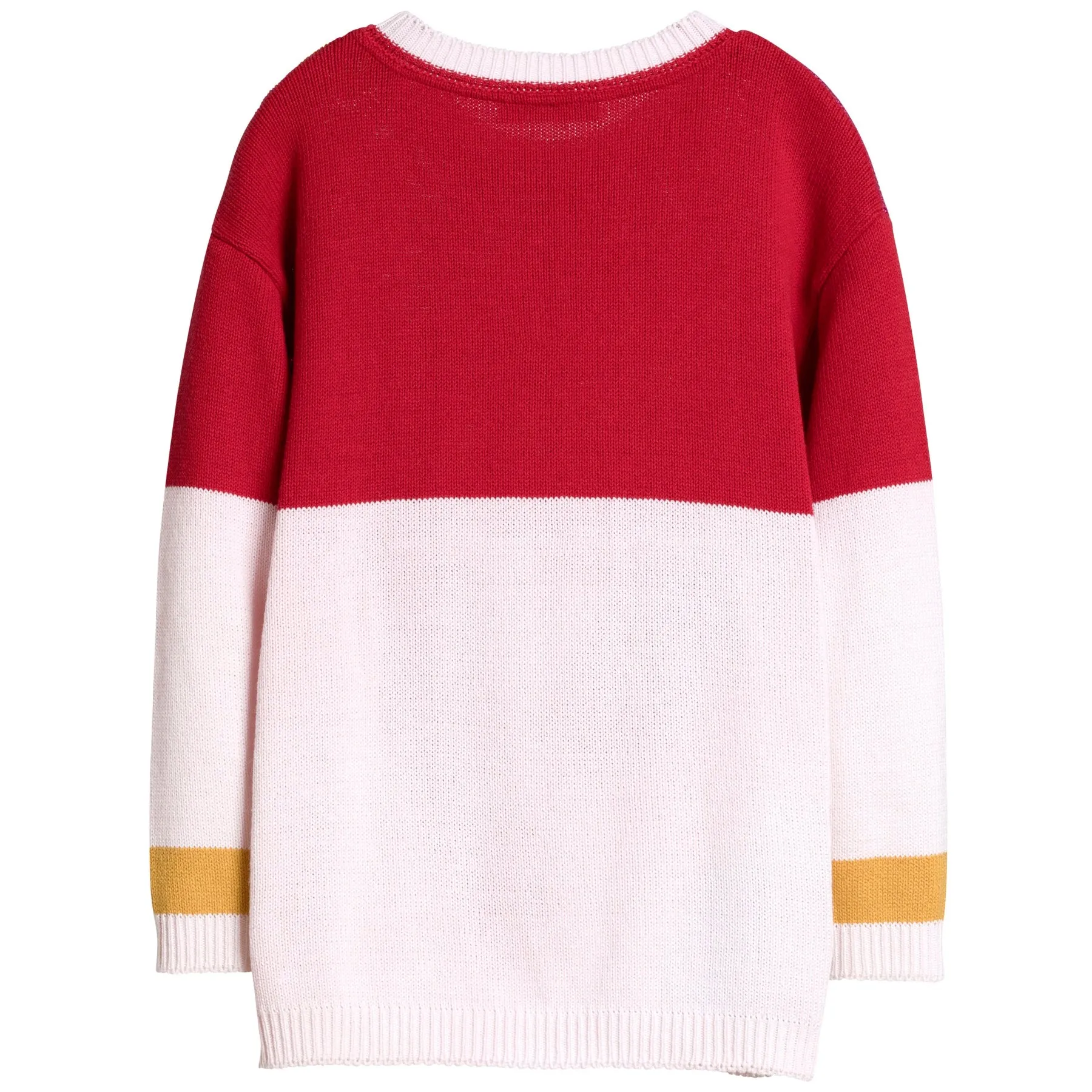 Unicorn Color Block Double Jersey Intarsia Knit Jumper