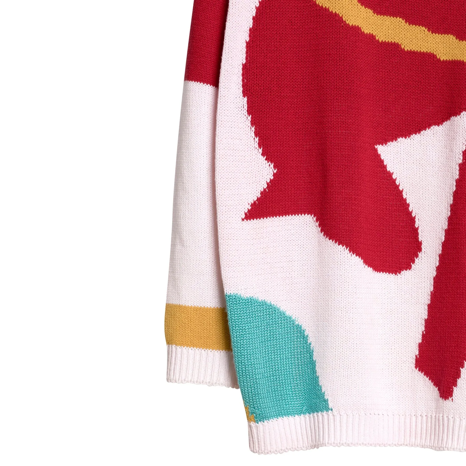 Unicorn Color Block Double Jersey Intarsia Knit Jumper
