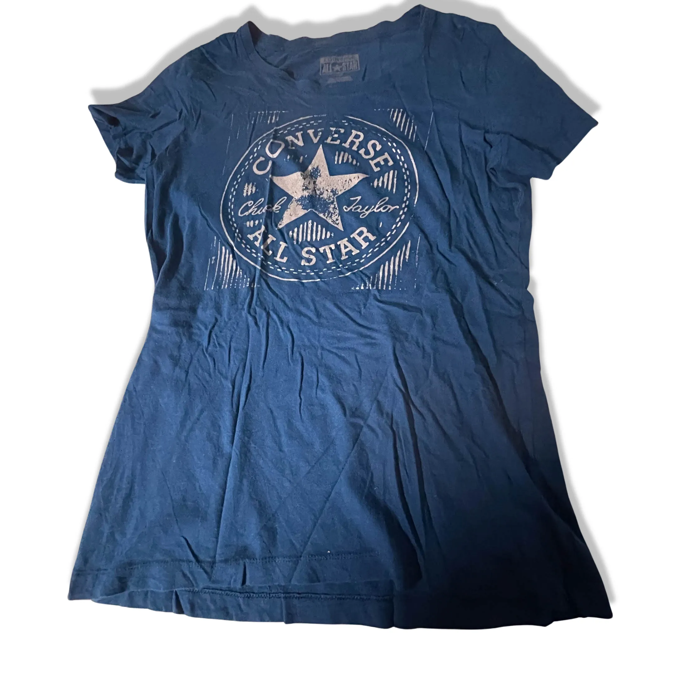 Vintage Blue Converse All Star graphics large tees