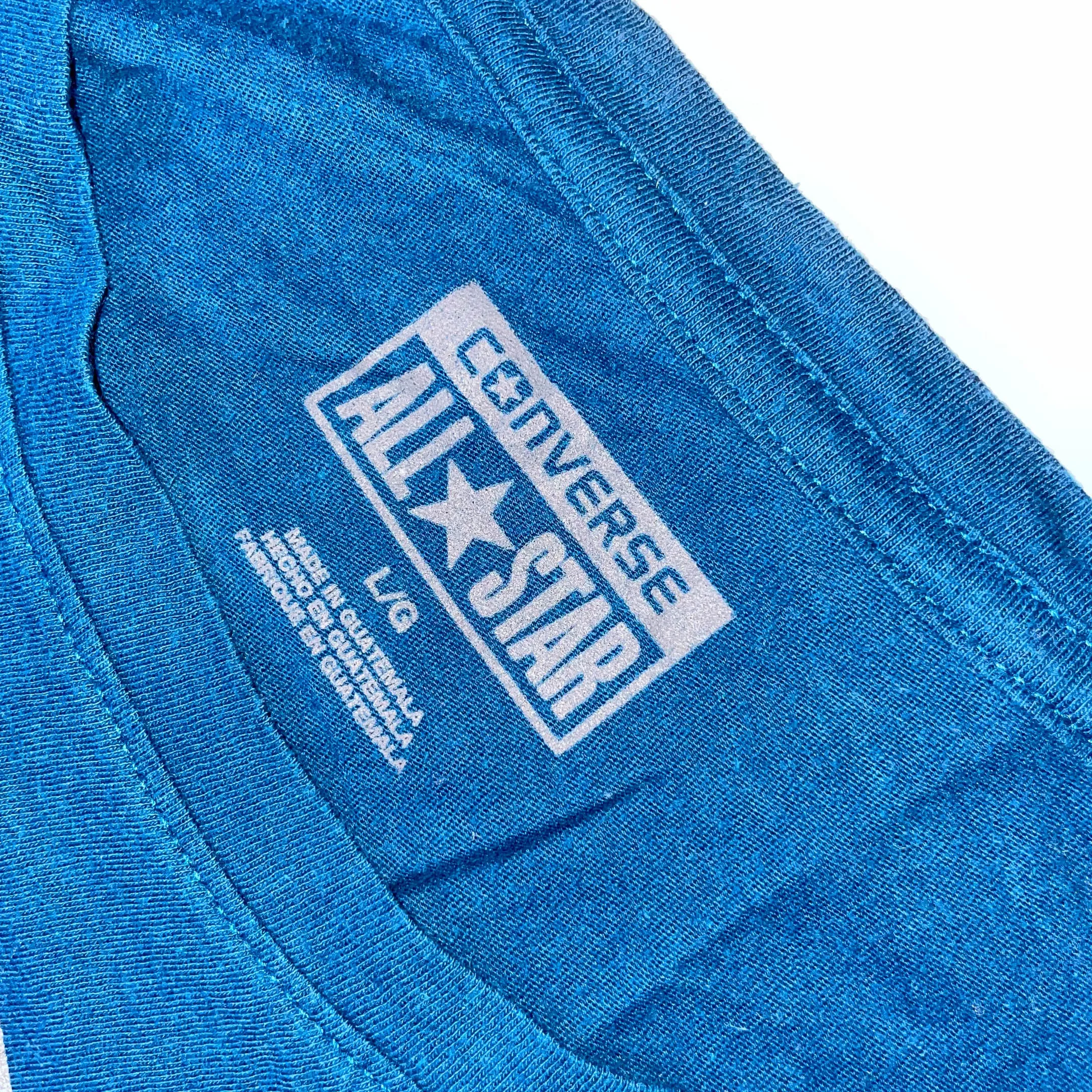 Vintage Blue Converse All Star graphics large tees