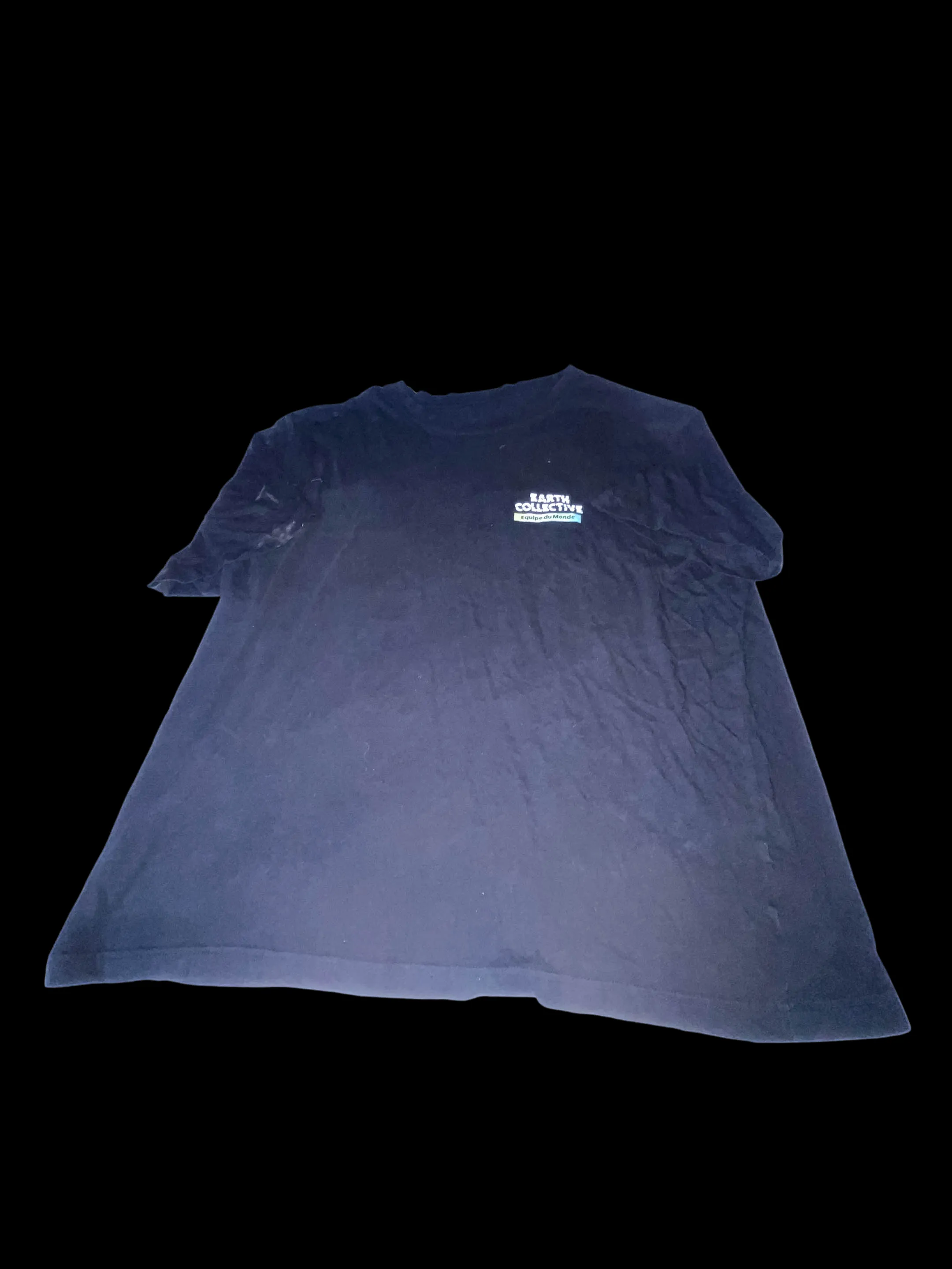 Vintage Earth Collective logo print mens black tees XL
