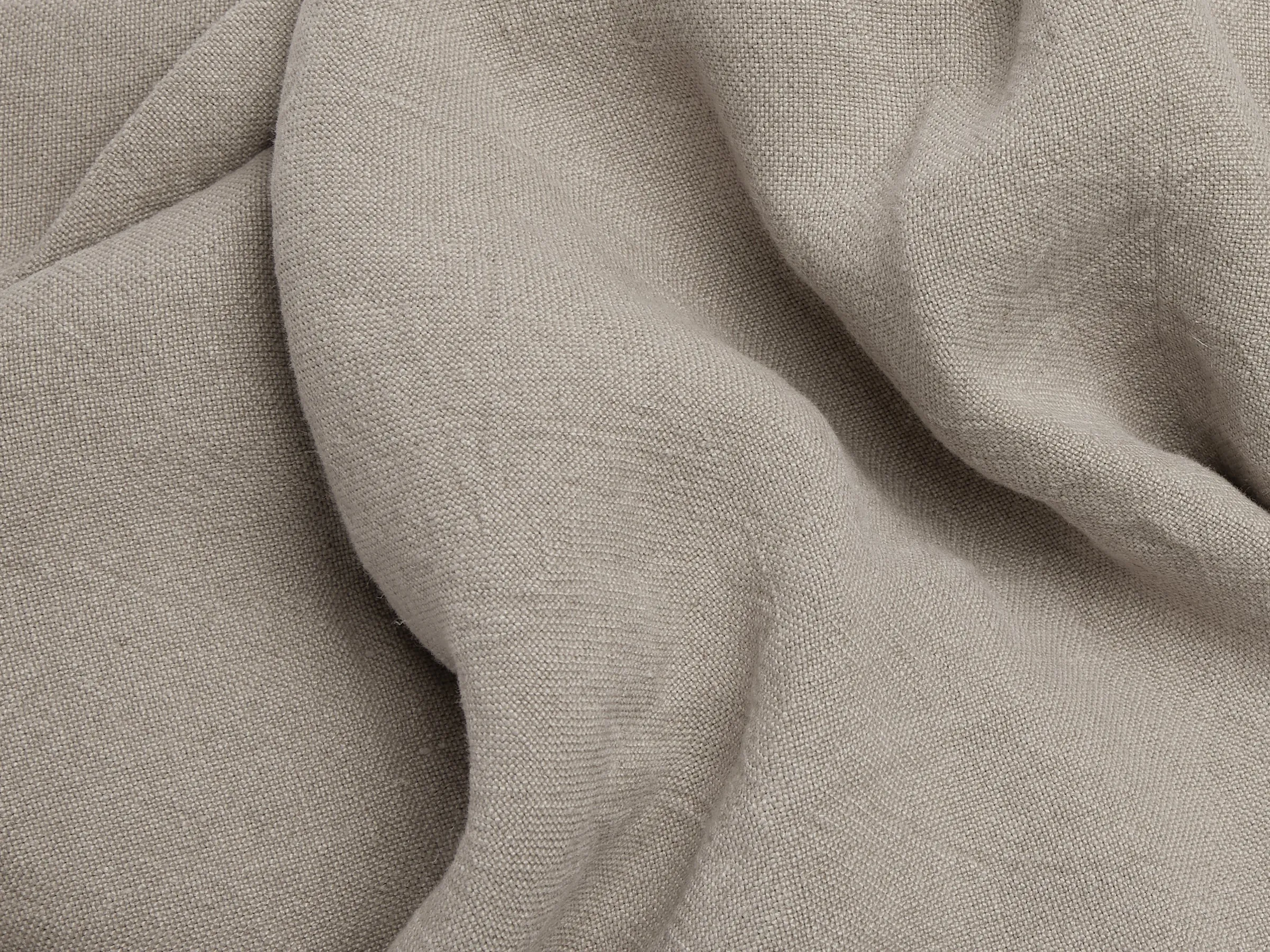 Vintage Linen Bed Blanket (Natural)