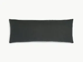 Vintage Linen Body Pillow Cover (Coal)